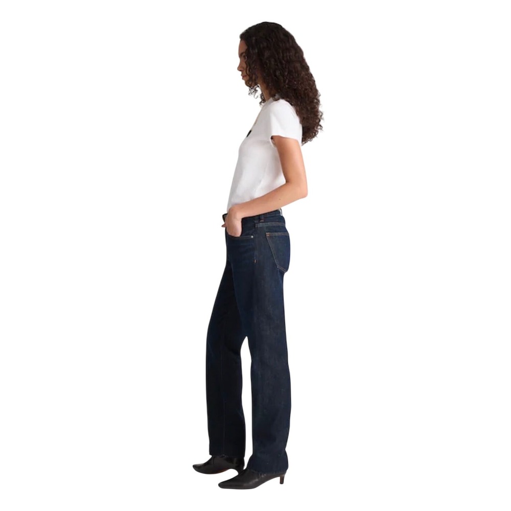 Madewell The Dean Easy Straight Jean in SoftDrape Linen Blend Button Fly size 28 - Picture 3 of 12
